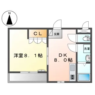WEST・グロリアス【2階】の間取り