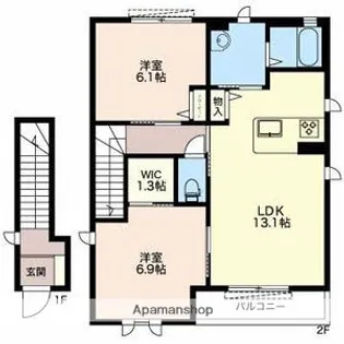 カラー クインテット【2階】の間取り