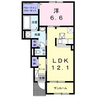 クリサンセマム ライズ【1階】の間取り
