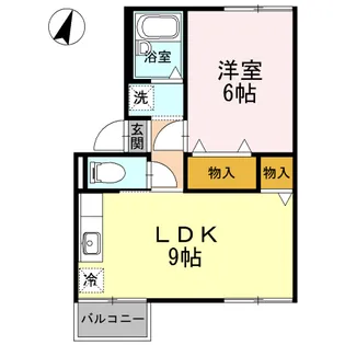 シャルムマスダⅠ A棟【1階】の間取り