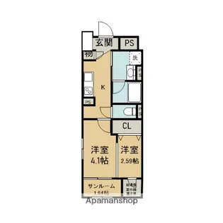 クレアール【1階】の間取り