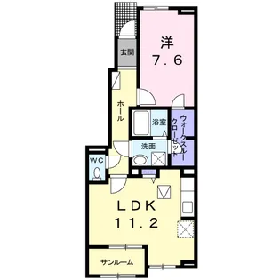 M・プラム Ⅲ【1階】の間取り