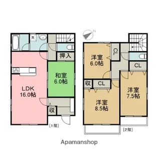 三重県四日市市茂福町【一戸建】の間取り