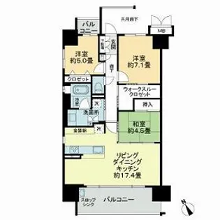 アトレ阿倉川【2階】の間取り