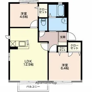 TRINITY B【2階】の間取り