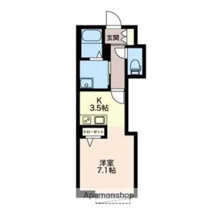 リオリエント益生【1階】の間取り