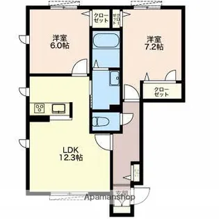 ナディア長折南【B101号室】の間取り