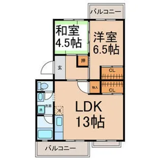 コーポ水谷【103号室号室】の間取り