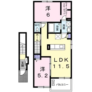 アイルウインド A【2階】の間取り
