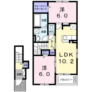 アウル【2階】の間取り