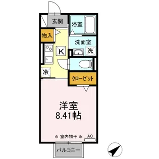 DーROOMYH【1階】の間取り
