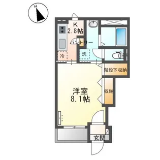 ドミール富貴【1階】の間取り