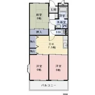 オーガイトKITAOKA A棟【3階】の間取り