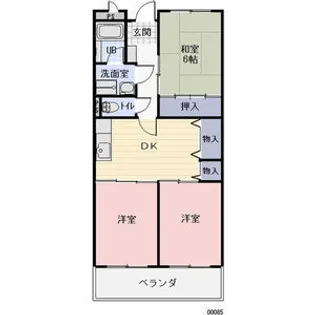 ロイヤルパレス赤尾台【205号室】の間取り