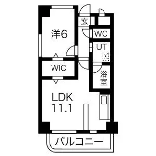四日市エンブルコート(旧GRANDUKEⅠ)【8階】の間取り