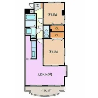 エステ—ラ【1階】の間取り