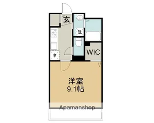 メゾンモンマルトル江場【1階】の間取り