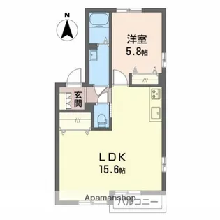 LIVING TWO【A202号室】の間取り