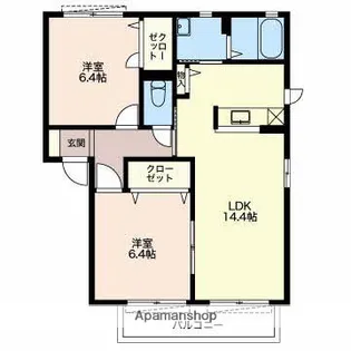 MAST TOWN富田【C202号室】の間取り