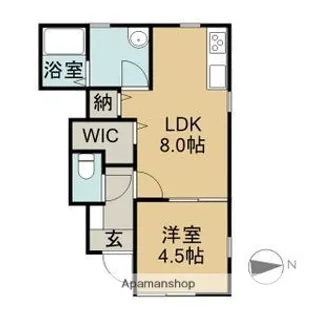 リーブルファイン前田町【102号室】の間取り