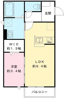 ハートウィズ1122 B棟【203号室号室】の間取り