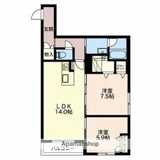 VERITE雅【2階】の間取り