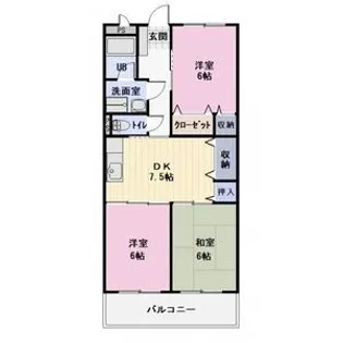 LA VIE EN AI【3階】の間取り