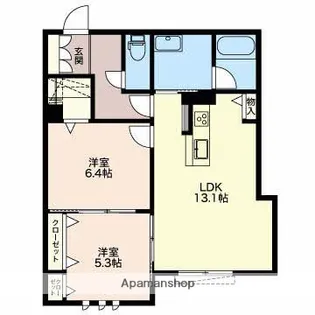 ラヴィータM【1階】の間取り