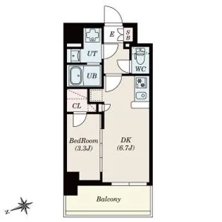 SーRESIDENCE四日市安島ALOGGIO【9階】の間取り