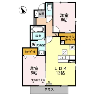 スルモン エトワル A棟【1階】の間取り