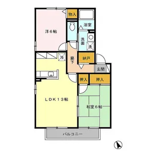 ル・アンソレイエ【2階】の間取り