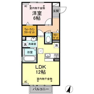 キートスマルカ A棟【1階】の間取り