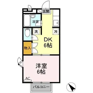 シェレナ山下 Ⅰ【2階】の間取り