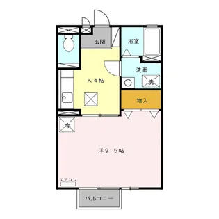 セジュール當水 A【1階】の間取り