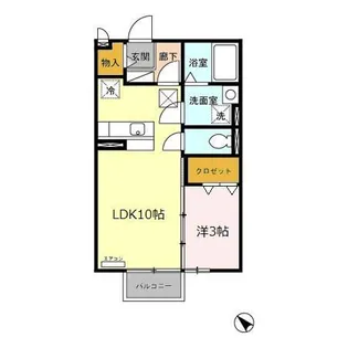 クレール ソレイユ【1階】の間取り