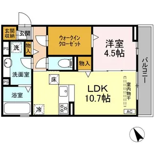 DーCHAMBRE北浜町 A【1階】の間取り