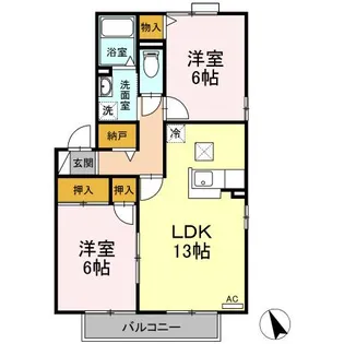 ビレッジサンズ A【1階】の間取り
