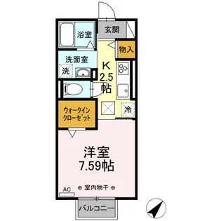 D-chambre S【1階】の間取り