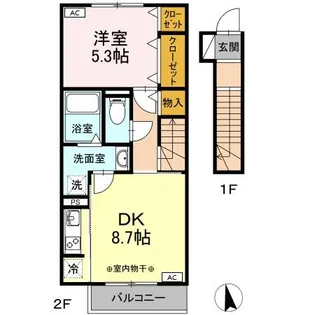 タウンコートⅡ【2階】の間取り
