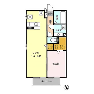 ティーズスクエアー【1階】の間取り