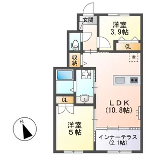 洸 Ⅱ【1階】の間取り