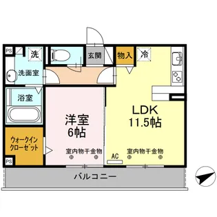 ルミエールYAMATO【2階】の間取り