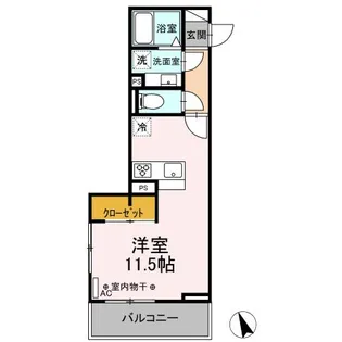 D-chambre 芝田【2階】の間取り