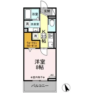 D-chambre 芝田【1階】の間取り