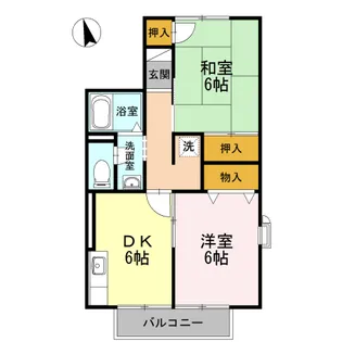 カーサセレーノ A棟【2階】の間取り