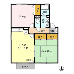サンガーデン南四日市 C【1階】の間取り