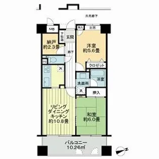 ステイツ四日市【6階】の間取り
