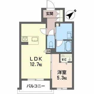 グランドール富田【1階】の間取り