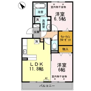 フィオーレ ジャンダルム【3階】の間取り