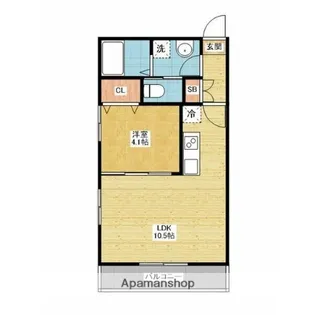 エステート桑名【101.号室】の間取り